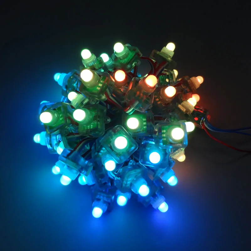 50 шт./лот DC5V WS2811IC T1515 квадратный полноцветный рассеянный RGB светодиодный модуль IP68