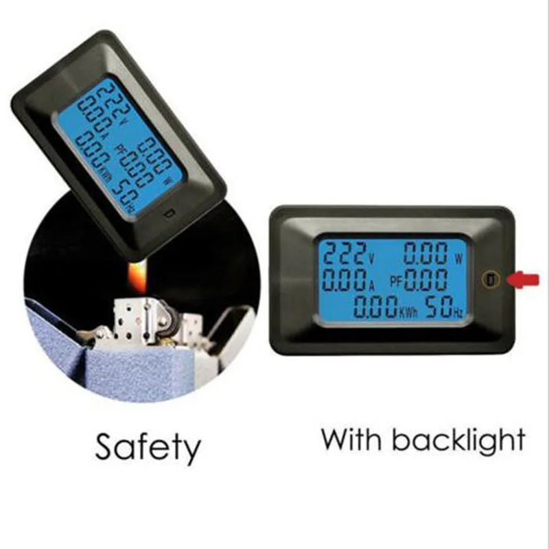 100A цифровой ватт кВтч ток Мощность энергии счетчик Амперметр вольтметр