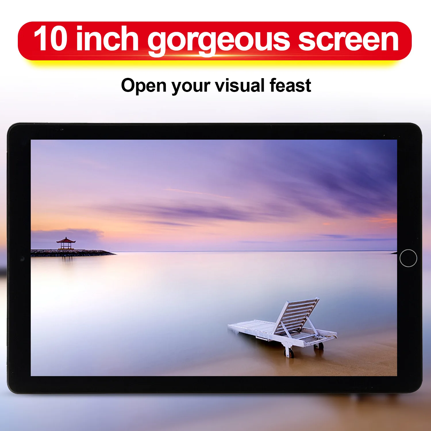 US $95.20 2021 New 10 Inch Tablet PC Android 90 OS Octa Core Dual SIM 4G Phablet 25D Tablet 6GB RAM 128GB ROM Bluetooth Wifi Tablet Pc