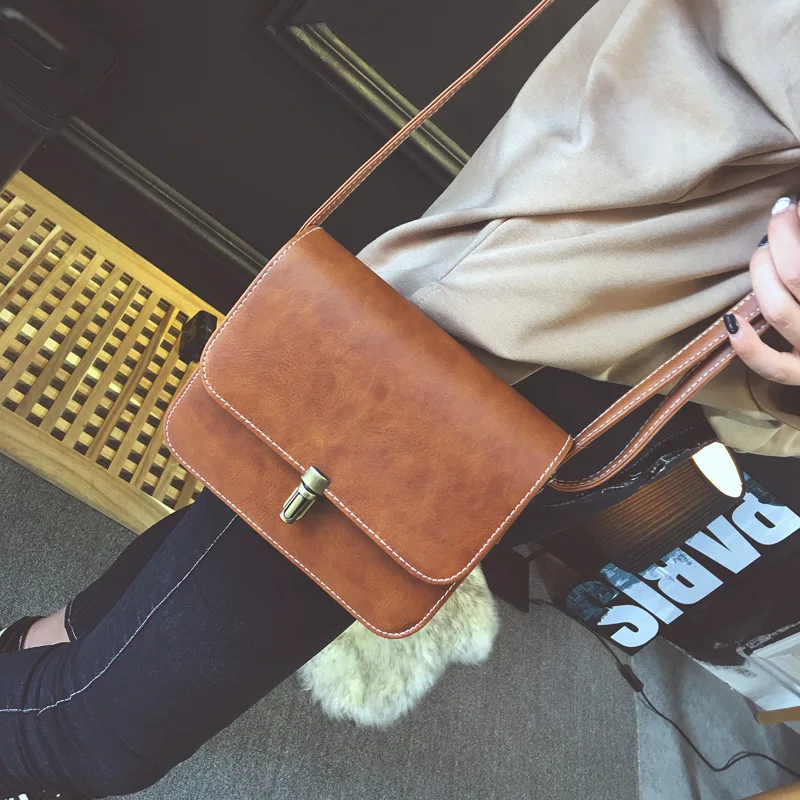 Женская маленькая квадратная сумка, Дамская Автомобильная модная сумка, ретро сумки на плечо, сумка-мессенджер, сумка для мобильного телефона, кожаная сумка