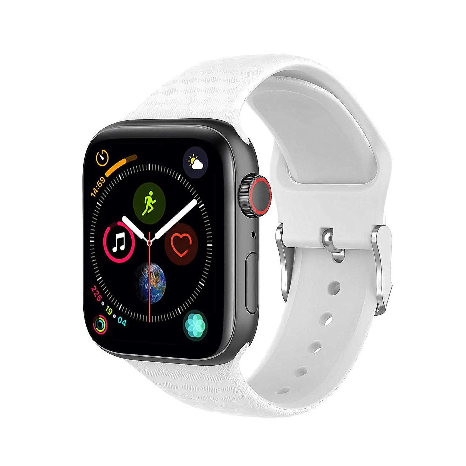 Ремешок с 3D текстурой для apple watch 5, 4 ремешка, 44 мм, iwatch, 42 мм, correa, apple watch, 38 мм, 40 мм, силиконовый ремешок для часов pulseira 3, 2, 44