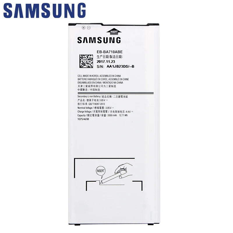 Оригинальный аккумулятор для телефона SAMSUNG флейта 3300 мАч Samsung Galaxy A7 2016 A7100 A710 A710F