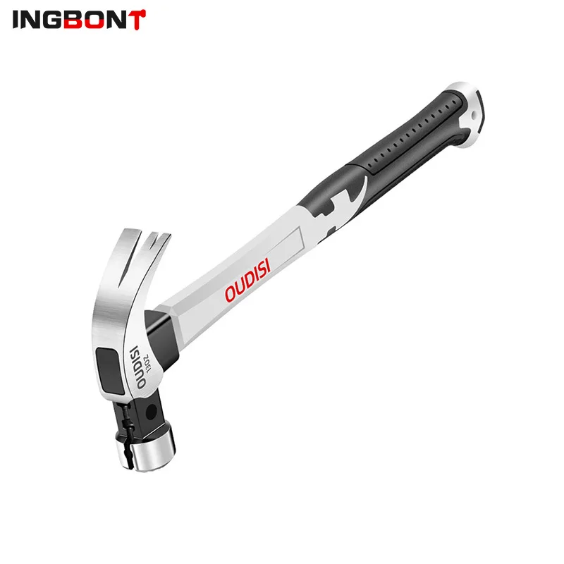 Молоток с когтями из углеродистой стали, деревообрабатывающий молоток, многофункциональный инструмент, противоскользящая перкуссионная поверхность и противоударная квадратная круглая головка для дома