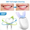 360 Degrees Intelligent Automatic Sonic Electric Toothbrush U Type 4 Modes Tooth Brush USB Charging Tooth Whitening Blue Light ► Photo 2/6