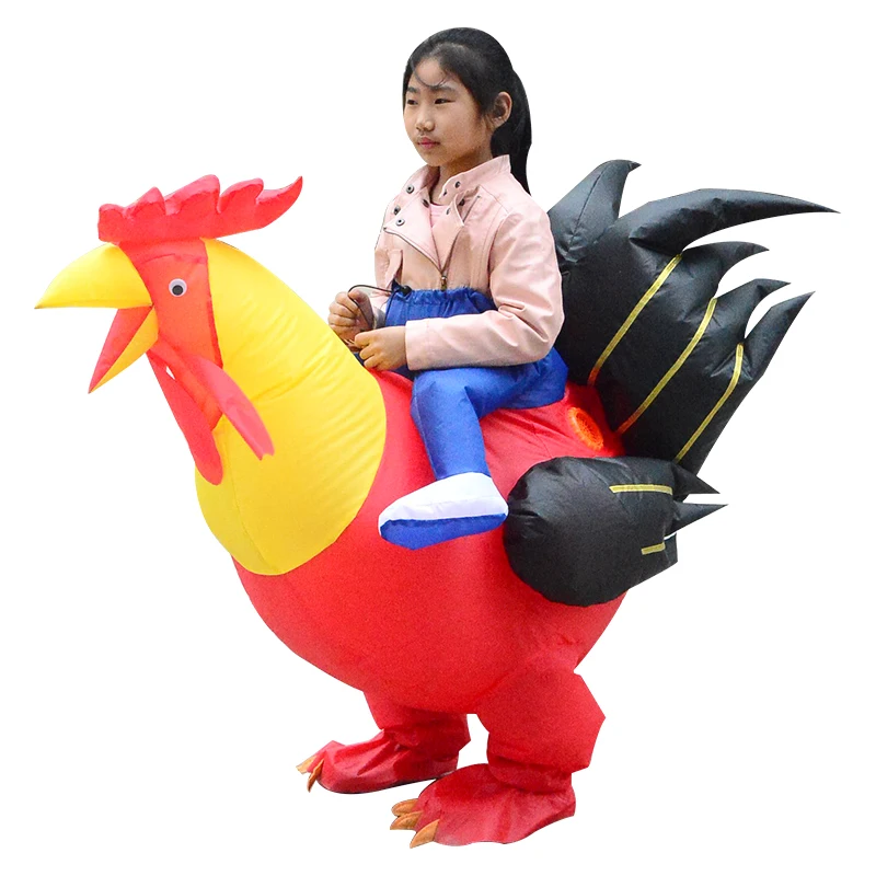 children size inflatable rooster costume walking cock for halloween |