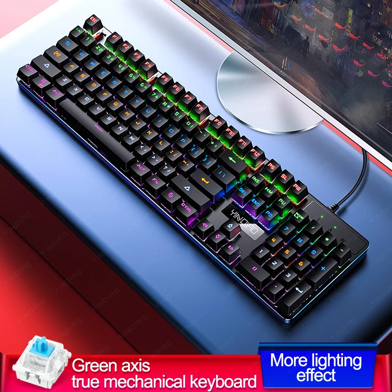 

Silver carving ZK-3 real mechanical 104 keyboard game green axis black axis wired USB backlit mechanical keyboard for desktop