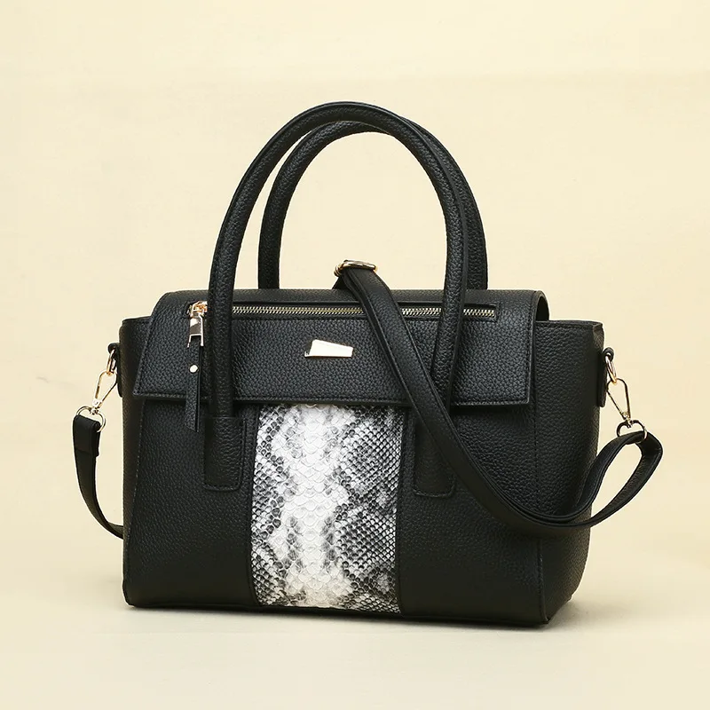 

2020 New Style WOMEN'S Bag Western Style Snake Skin Pattern One-Shoulder Handbag Glorious Workplace Women's Briefcase Bag
