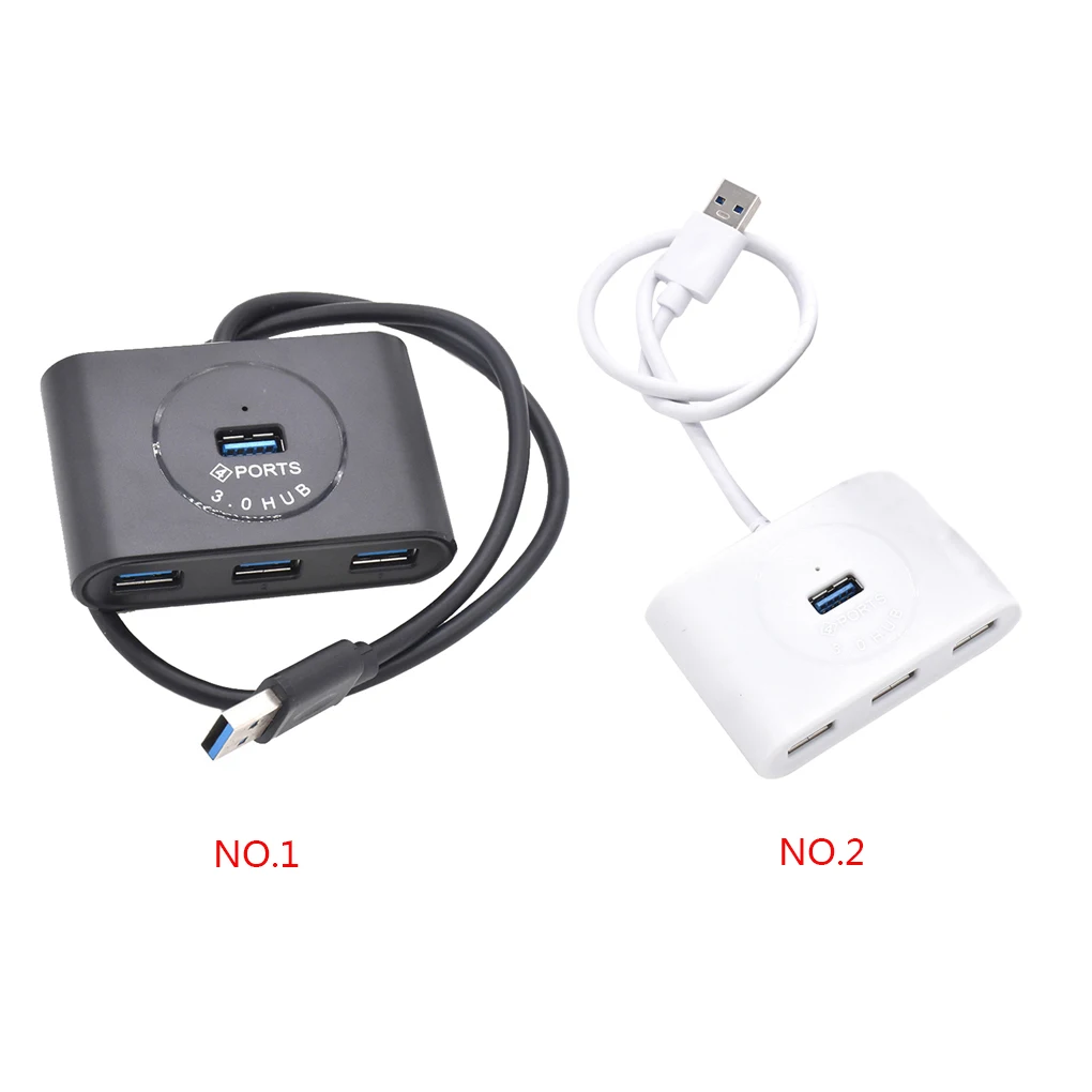 USB 3,0 4 порта мини ABS адаптер Plug Play Hub 1 штекер до 4 гнездо разветвитель зарядное устройство Настольный ПК ноутбук