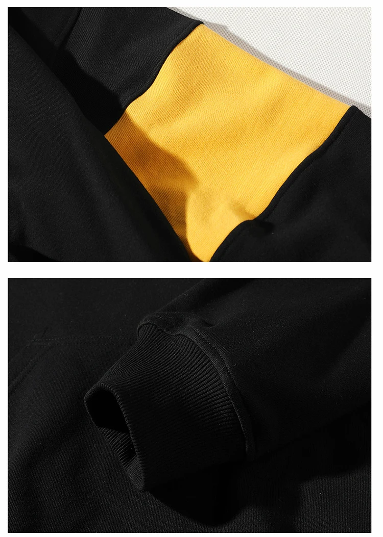 Misniki New Autumn Men Hoodies Sweatshirt Streetwear Pullovers Outwear Hip Hop Streetwear Sweatshirts JP48