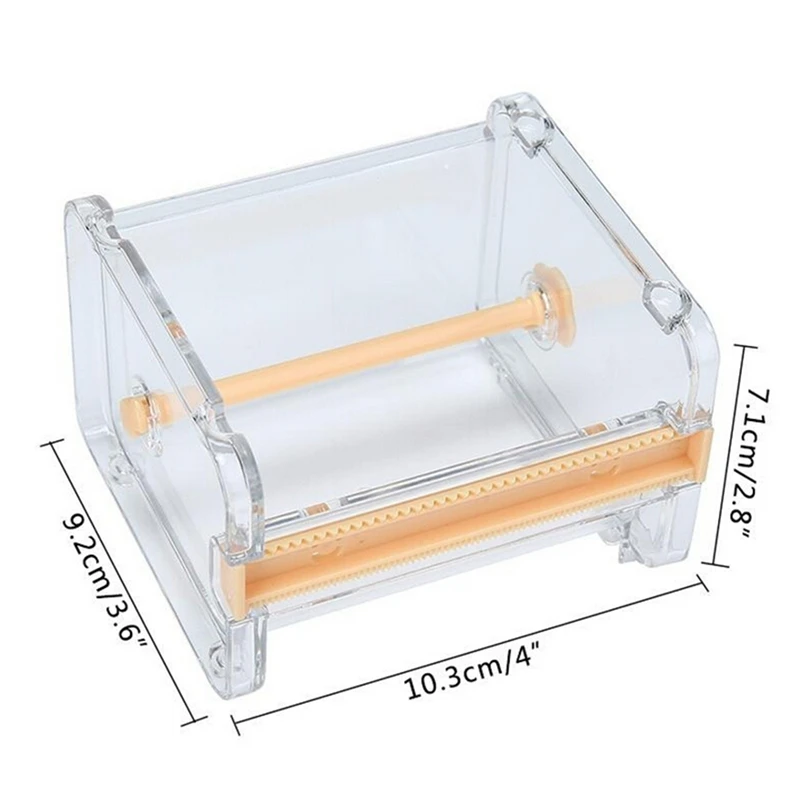 Japanese Stationery Masking Tape Cutter Washi Tape Storage Organizer Cutter Tape Dispenser Office Supplies Yellow color only