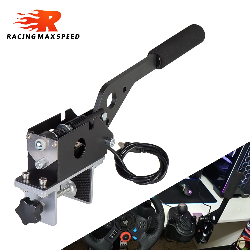 SIM USB Hand brake + Clamp PC Windows for Sim Racing Games G25 G27 G29 T500 FANATECOSW Dirt Rally PC Parts Hand Brake