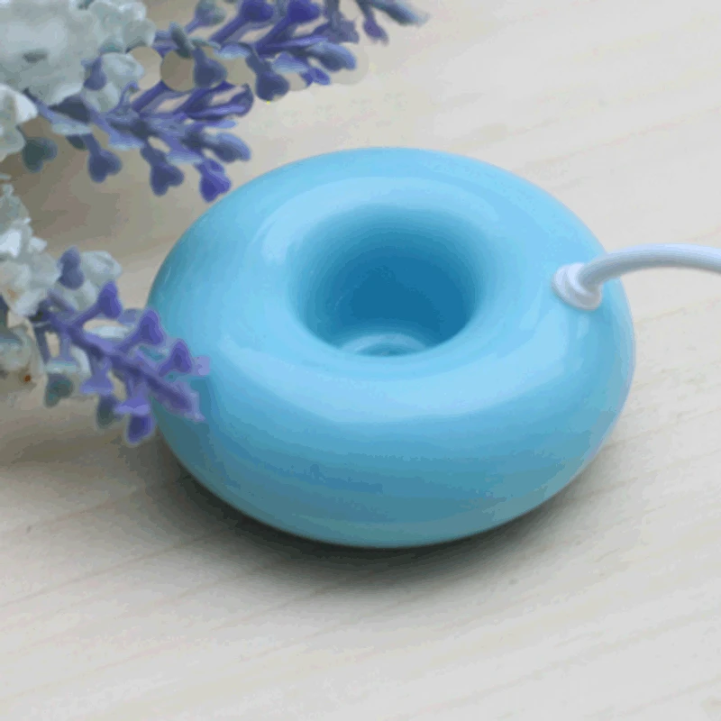 BLUE Мини Портативный USB увлажнитель воздуха пончики очиститель Арома диффузор пара для дома - Цвет: BLUE
