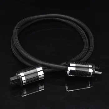

High-end shielded carbon fiber socket power cord monocrystalline copper core power amplifier power cord