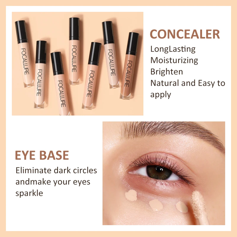 Face Concealer Palette Color Concealer Concealer Cream Foundation Concealer Face Concealer Face Foundation Face Concealer Pen FOCALLURE 7 Colors Face Concealer Waterproof Full Coverage Long-lasting Moisturizing Smooth Liquid Foundation Makeup Cosmetics