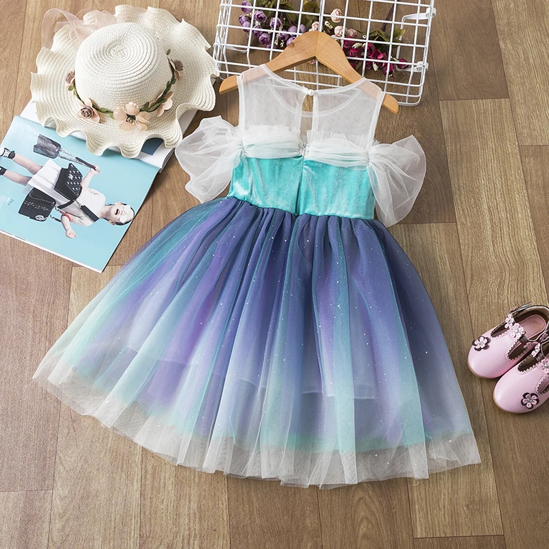 Girls Dress 2020 New Elsa Dress Girl Party Vestidos Cosplay Girl Clothing Anna Snow Queen Birthday Princess Dress Kids Costume