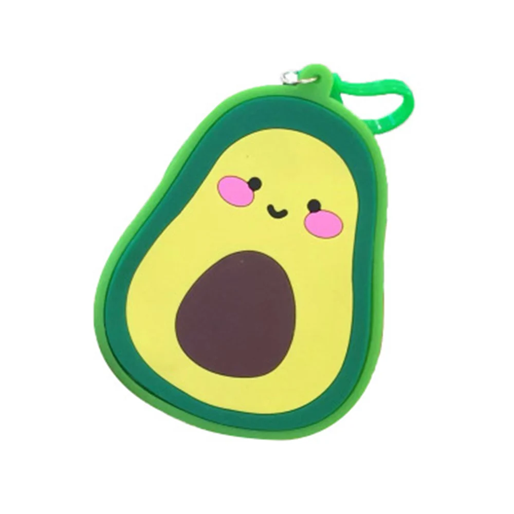 Small Wallet Coin-Purse Money-Bag Avocado Silicone Women Kids Cartoon Cute Cactus 