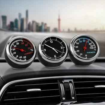 

Mini Car Automobile Digital Clock Auto Watch Automotive Thermometer Hygrometer Decoration Ornament Clock In Car Accessories