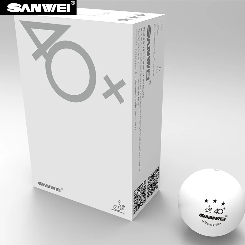 6 мячей распродажа ITTF Apprved SANWEI 3 звезды 40+ материал бесшовный PP мяч для настольного тенниса/мяч для пинг-понга - Цвет: Seamless 6 Balls
