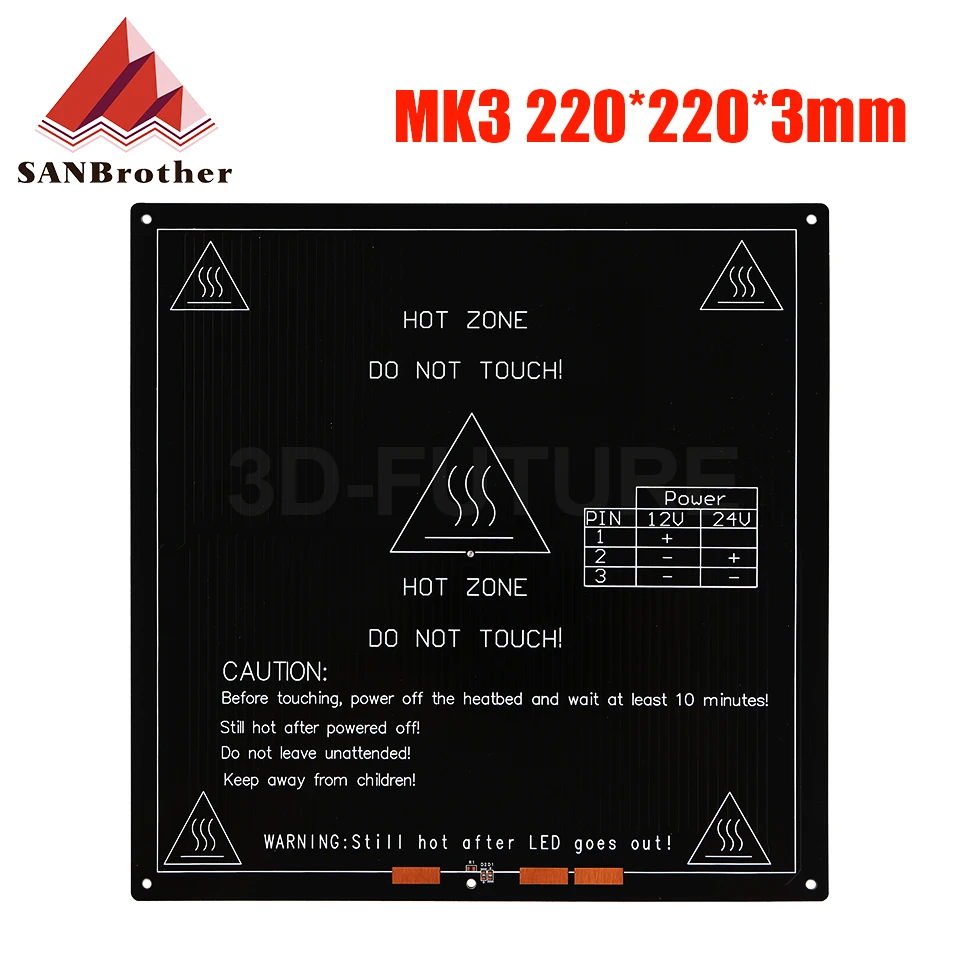 12V 24V Upgraded MK3 heatbed 235x235/220x220/300x200x3mm Aluminum Heated Bed hotbed for 3d printer parts impressora 3d pe as