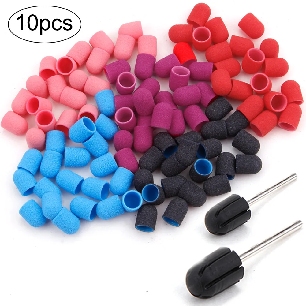 10 шт. колпачки для шлифовки ногтей|Принадлежности дизайна ногтей| |