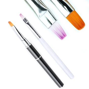 

Acrylic Nail Brush Double Headed UV Poly Gel Extension Builder Spatula Stick Drawing Pen Nail Art Brushes Manicure Tools NT1590