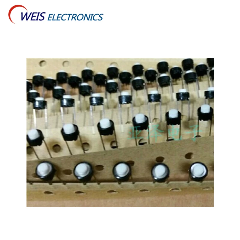 1000pcs 6*6*5 slicon push button switches 6x6x5 6x6x5mm switch original SKRGAED010 white