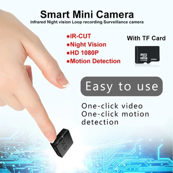 

Security Camera Mini Camera Full HD 1080P Infrared Night Vision Micro Camera Motion Detection miniature Camcorder IR-CUT