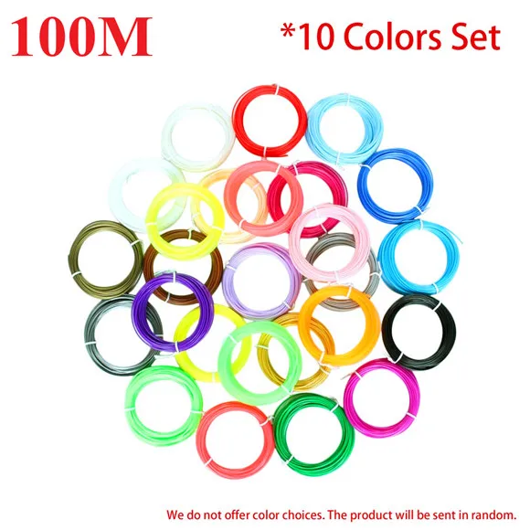 10 Colors 100M 25 цветов, 20 цветов, 10 цветов/набор, нить для 3D-принтера, PLA 1,75 мм, материалы для 3D-принтера, материалы для 3d-печати, ручка для рисования - Цвет: 10 Colors 100M
