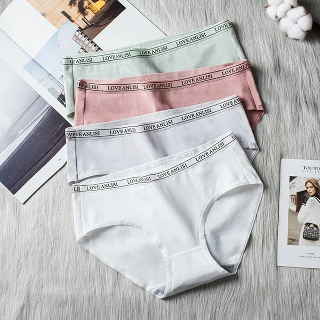 

3Pcs Cotton Women Panties Solid Underwear Cotton Panties Fashion Sport Style Lingerie Low Waist Big Size Ladies Sexy Briefs