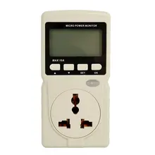Цифровой измеритель микромощности, анализатор, монитор, 220 В, 10, Am, US/EU Plug, GM86, тестер, измерительный коэффициент мощности/частота/амперметр, вольтметр