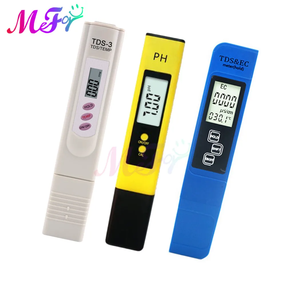 2pcs Digital 0.0 14.0 PH Meter Tester 0 9990ppm Digital TDS EC LCD Water Purity Monitor PPM Aquarium Filter Thermometer|PH Meters| - AliExpress