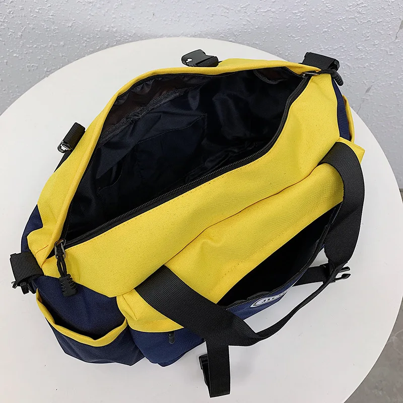 New Coloured Large Capacity Canvas Travel Bag Fitness Bag Business Yoga Bag Handbag Shoulder Bag