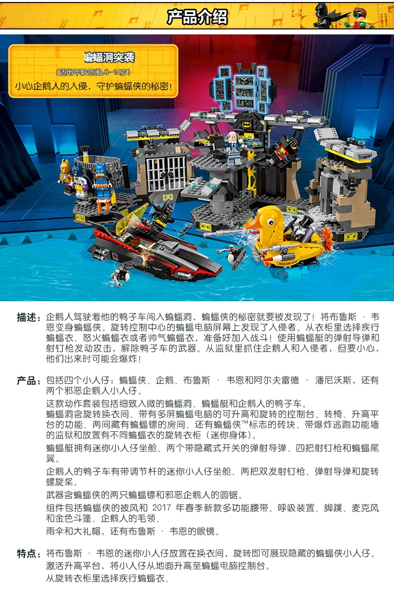 Bela 10636 Batman Movie Break-in Superhero Toy Bricks Sets Building Block Bricks Toys PVC Model Compatible 70909