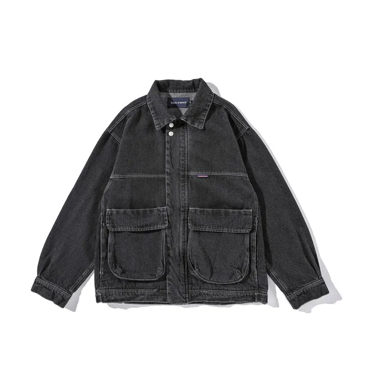

McDonald Clothing Spring And Autumn Japanese-style Retro Cowboy Loose-Fit Turn-down Collar Coat Tooling Jacket Popular Brand Cas