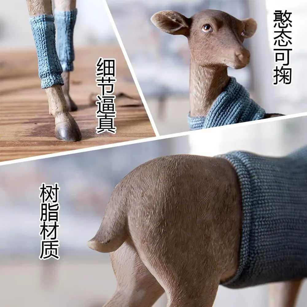 Nordic Resin Deer Model Figurines Home Decoration Accessories For Living Room Modern Elk Office Desk Decor Wedding Friends Gifts