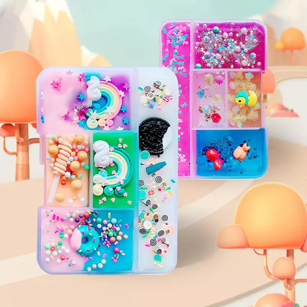 Dream Five решетка слизи кристалл Грязь DIY кристалл Грязь слизи тыкая грязь игрушка Грязевое давление Волшебная Хрустальная глина мягкий пластилин
