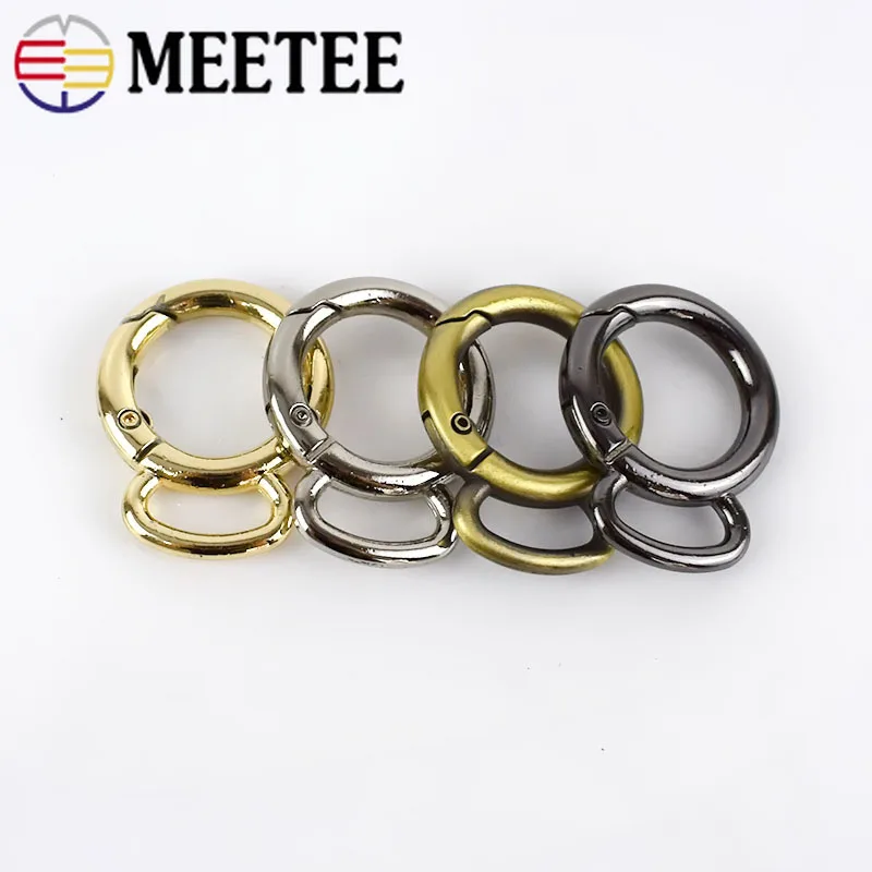 Meetee19mm Весна уплотнительное кольцо пряжки металлическая застежка для сумки брелок для ключей защелкивающаяся Сумочка ручка разъем Замена DIY аксессуары