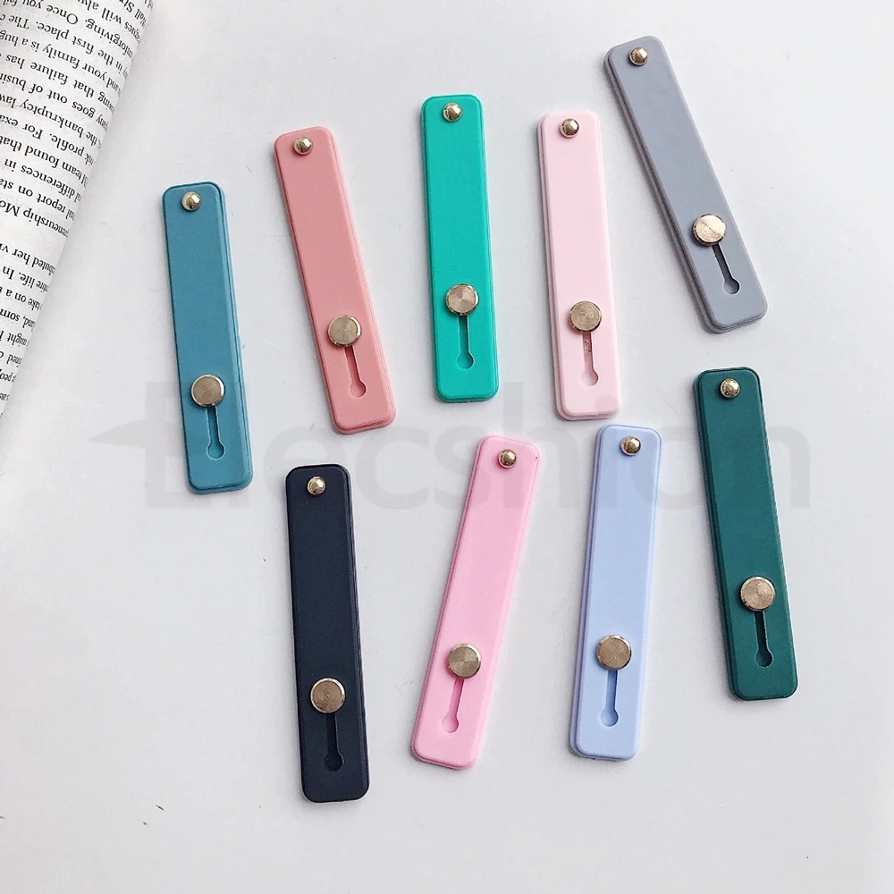 Карамельный цвет, силиконовая подставка для телефона, ремешок на запястье, металлический держатель для samsung, матовое крепление в виде кольца на палец для iPhone