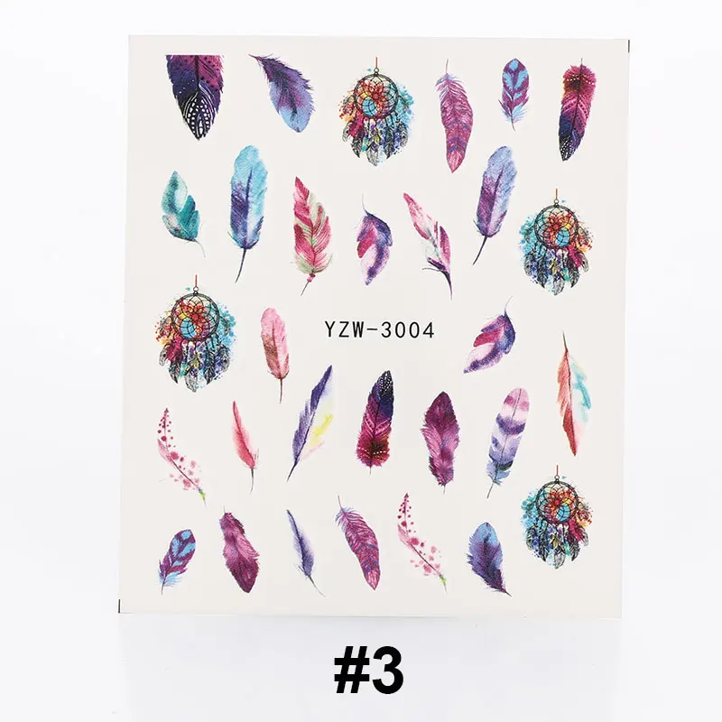 pattern 3 Модные наклейки для ногтей наклейки DIY горный хрусталь украшения водные искусства цветы вечерние рождественские водонепроницаемые наклейки для ногтей - Цвет: pattern 3