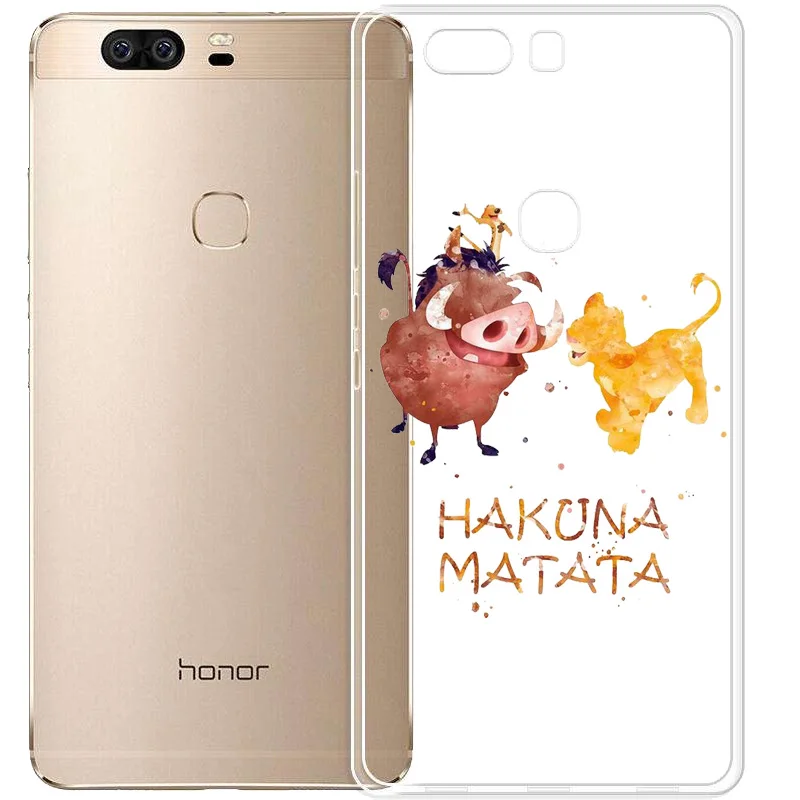 Мягкий прозрачный ТПУ чехол для телефона с изображением короля льва simba Pumba Hakuna Matata для huawei P8L P9 P20 P20L P30 Pro Mate20 Fundas Coque cover - Цвет: TPU
