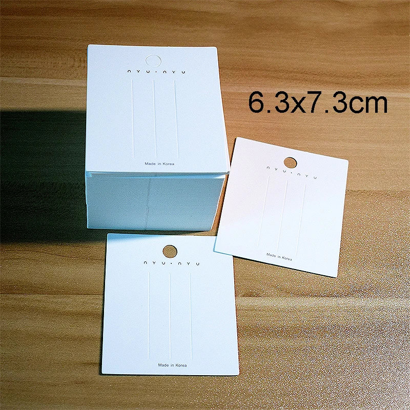 30pcs Earrings Paper Card for Bracelet Necklace Hairband Ear Studs DIY Jewelry Display Package Card Handmade 5x5/6x6/5x9/8x8cm