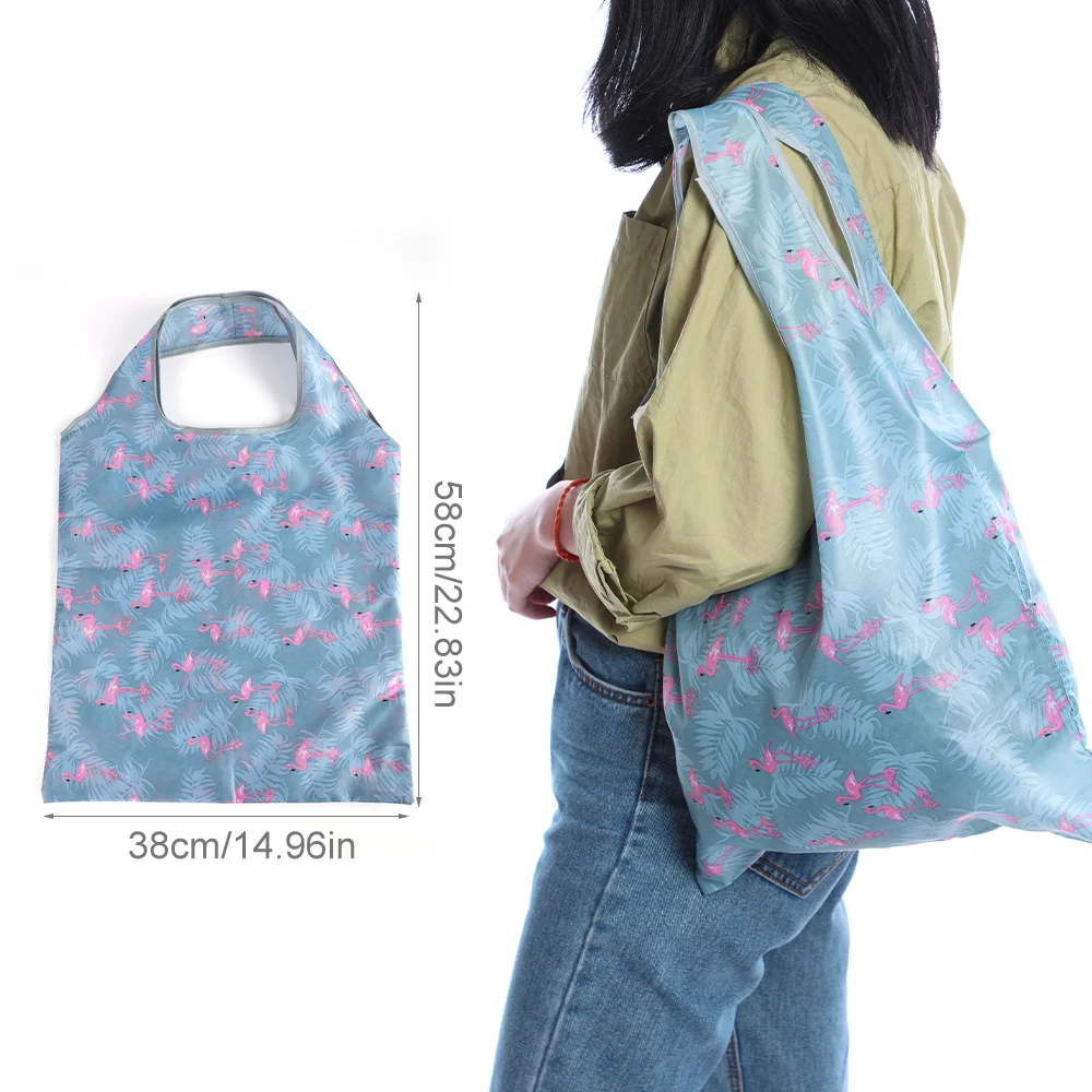 Large Foldable Shopping Bag Reusable Eco Grocery Beach Toy Storage Shoulder Tote Pouch