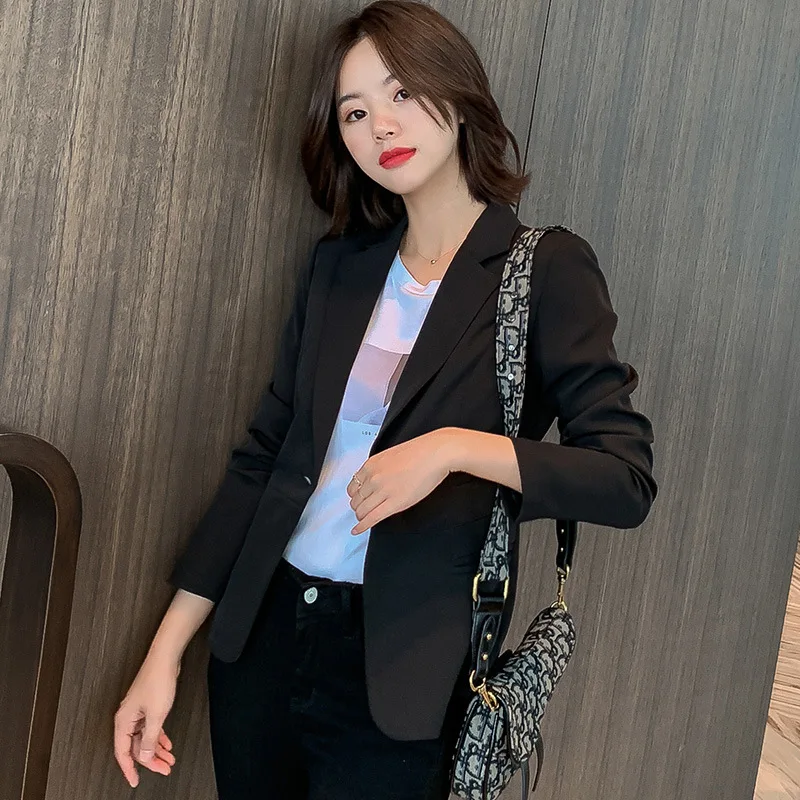 

2019 Autumn New Style Slim Fit Korean-style Small Suit Slim Fit Slimming Versatile Long Sleeve Fashion Coat Leisure Suit Women's
