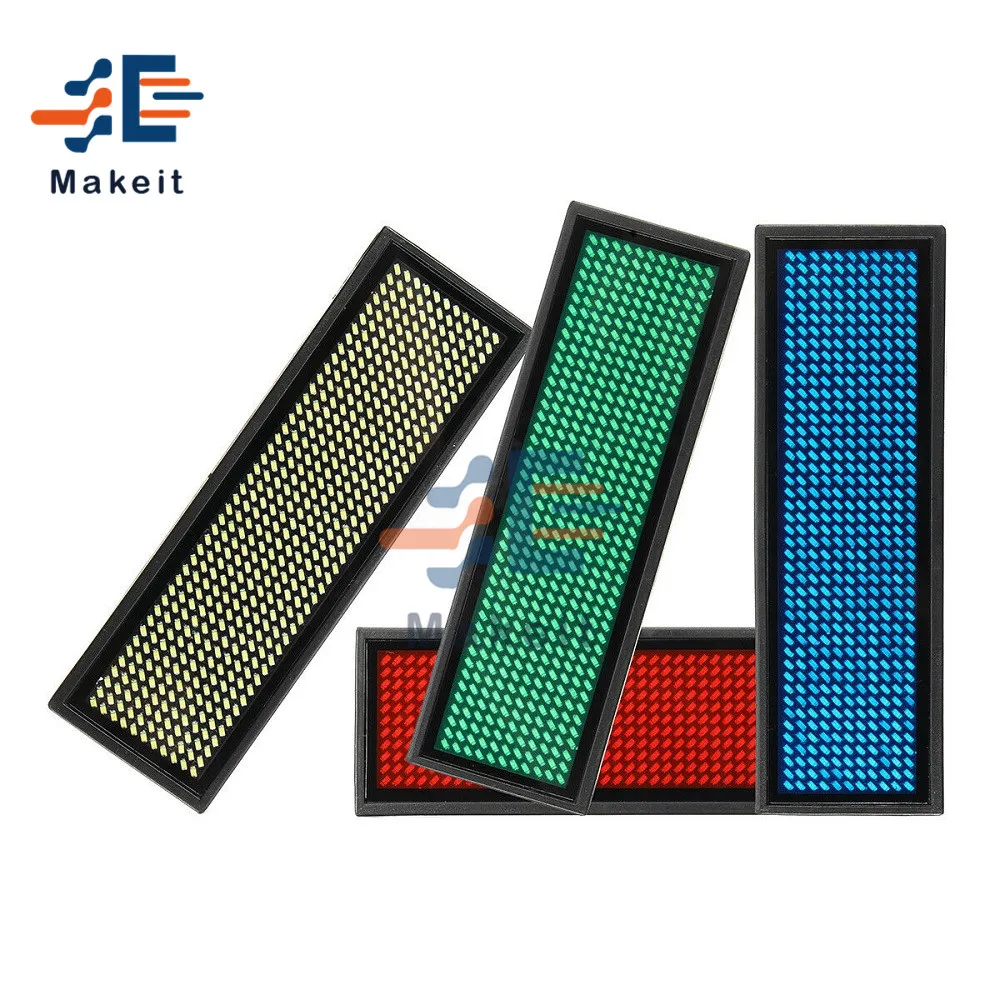 Mini 15 Display Languages Name Badge LED Digital Display Rechargeable Programmable Durable Scrolling Led Tag Sign Badge Module, led digital tube display,led matrix display module