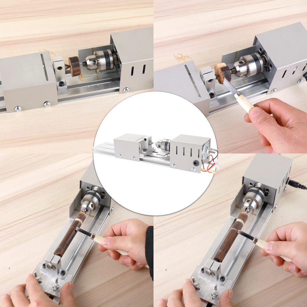 

Hot New 100W Mini Lathe DIY Woodworking Lathe Machine Beads Grinding and Polishing Machine Craft Rotary Machine Wood Working DIY
