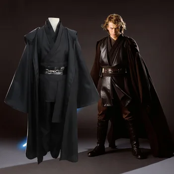 

Carnival Men Cosplay Star Wars Uniform Set Jedi Mace Windu Obi Wan Kenobi Anakin Skywalker Cloak Ahsoka Tano Purim Party Costume