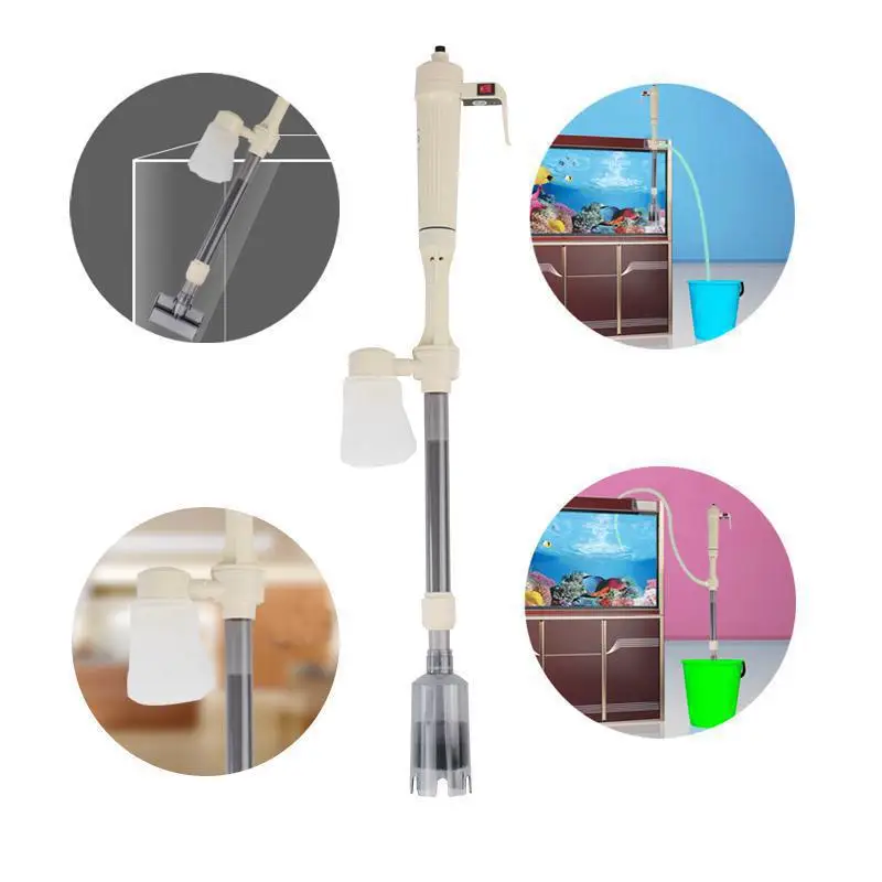 

Aquarium Automatic Syphon Operated Cleaning Tool Fish Tank Battery Vacuum Gravel Water Filter Cleaner Aquatic Pet Supply