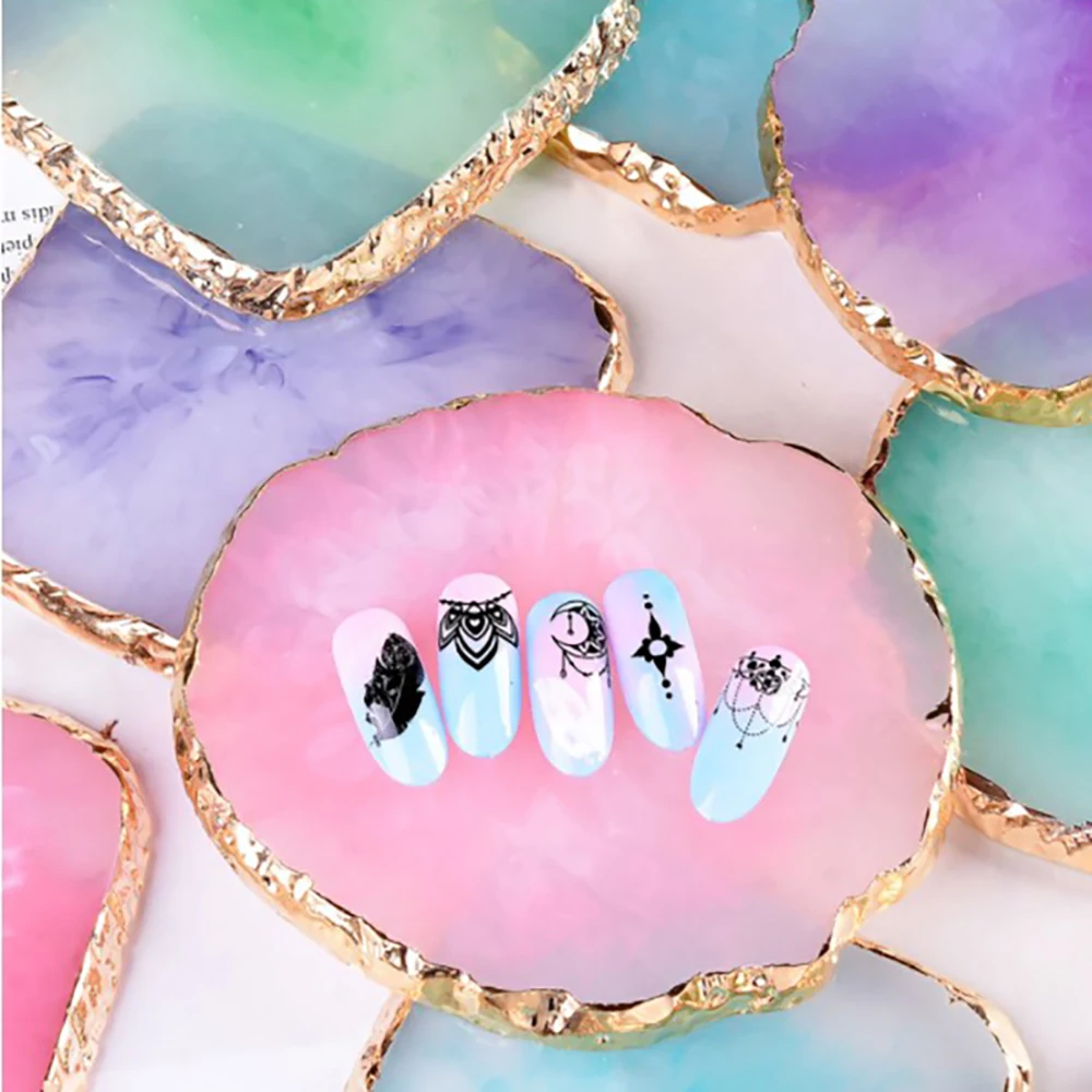 Resin Storage Painted Palette Tray Jewelry Display Plate Necklace Ring Earrings Display Tray Decoration Organizer