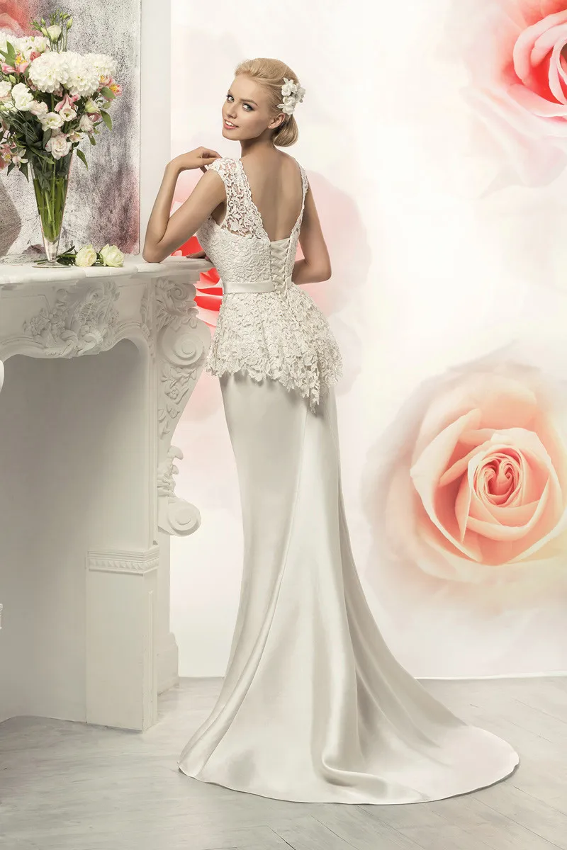 Vestido De Novia на заказ белые/цвета слоновой кости с кружевным поясом Свадебные платья Русалка свадебное платье