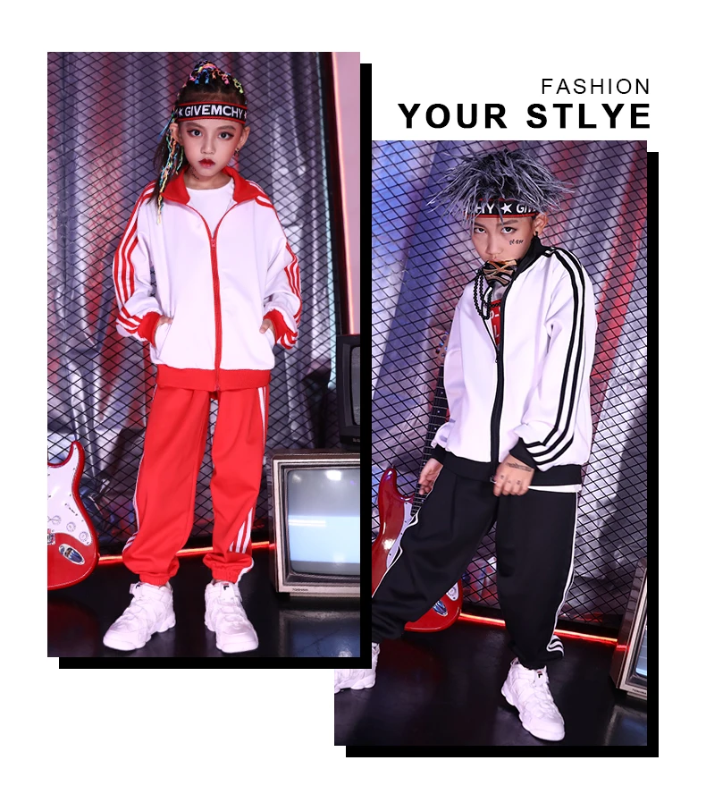 Children'S Autumn Suit School Uniform Boys Sports Girls Korean Version Street Dancing Wear Hip-Hop Kids Perform Costume BL2694